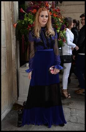 . 20 02 2016. London, United Kingdom. Julien Macdonald show at London Fashion Week A W 2016-Day Two. Ashley James arrives for Julien Macdonald s collection on day 2 of London Fashion Week.  xAndrewxParsonsx xi-Imagesx IIM-12012-0063