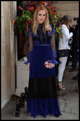 . 20 02 2016. London, United Kingdom. Julien Macdonald show at London Fashion Week A W 2016-Day Two. Ashley James arrives for Julien Macdonald s collection on day 2 of London Fashion Week.  xAndrewxParsonsx xi-Imagesx IIM-12012-0064