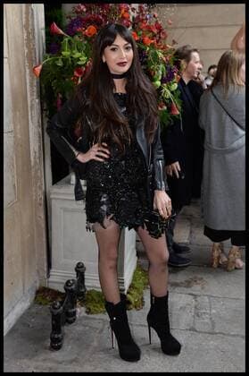 . 20 02 2016. London, United Kingdom. Julien Macdonald show at London Fashion. Zara Martin arrives for Julien Macdonald s collection on day 2 of London Fashion Week.  xAndrewxParsonsx xi-Imagesx IIM-12012-0066