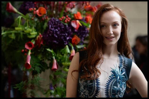 . 20 02 2016. London, United Kingdom. Julien Macdonald show at London Fashion.Olivia Grant arrives for Julien Macdonald s collection on day 2 of London Fashion Week.  xAndrewxParsonsx xi-Imagesx IIM-12012-0084