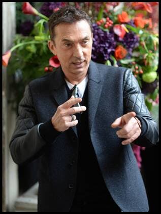 . 20 02 2016. London, United Kingdom. Julien Macdonald show at London Fashion. Bruno Tonioli, arrives for Julien Macdonald s collection on day 2 of London Fashion Week.  xAndrewxParsonsx xi-Imagesx IIM-12012-0096