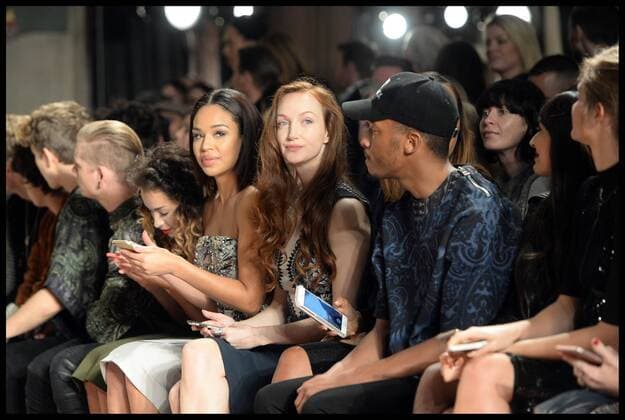 . 20 02 2016. London, United Kingdom. Julien Macdonald show at London Fashion.Olivia Grant on the front row for Julien Macdonald s collection on day 2 of London Fashion Week.  xAndrewxParsonsx xi-Imagesx IIM-12012-0100