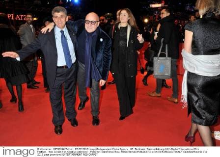 66. Berlinale: Preisverleihung 66th Berlin International Film Festival. Red Carpet film Closing ceremony . Pictured: Gianfranco Rosi, Pietro Bartolo  CamillaxMorandi