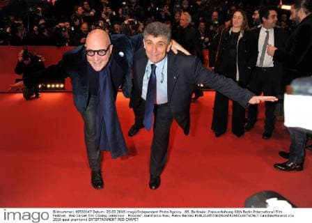 66. Berlinale: Preisverleihung 66th Berlin International Film Festival. Red Carpet film Closing ceremony . Pictured: Gianfranco Rosi, Pietro Bartolo  CamillaxMorandi