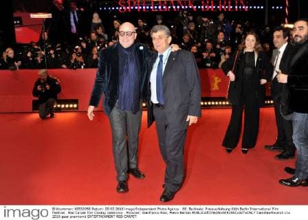 66. Berlinale: Preisverleihung 66th Berlin International Film Festival. Red Carpet film Closing ceremony . Pictured: Gianfranco Rosi, Pietro Bartolo  CamillaxMorandi