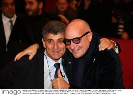 Feb. 20, 2016 - Berlin, Germany - Director Gianfranco Rosi arrive at the red carpet for the award ceremony of the 66th Berlinale. Rosi wins the Golden Bear for best film Fuocoammare,.Fire at Sea at the 66th Berlinale. Berlin Germany - ZUMAp133
