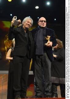 Lav Diaz, winner of the Silver Bear Alfred Bauer Prize, and director Gianfranco Rosi, winner of the Golden Bear for Best Film, at the Award Ceremony of the 66th Berlin International Film Festival Berlinale 2016 at Berlinale Palast on February 20, 2016 in Berlin, Germany. Foto:xC.xNiehausx xFuturexImage