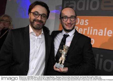 Regisseur Mohamed Ben Attia (Preis für den Besten Erstlingsfilm HEDI) und Schauspieler Majd Mastoura (Silberner Bär als Bester Darsteller) beim RadioEins Berlinale-Nighttalk zum Abschluss der 66. Internationalen Filmfestspiele Berlin 66. Internationale Filmfestspiele in Berlin IFB2016