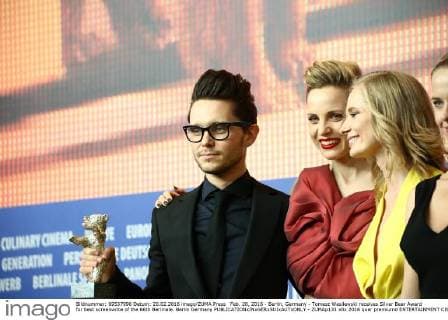 Feb. 20, 2016 - Berlin, Germany - Tomasz Wasilewski receives Silver Bear Award for best screenwrite of the 66th Berlinale. Berlin Germany - ZUMAp133