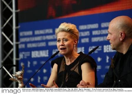 Feb. 20, 2016 - Berlin, Germany - Trine Dyrholm received Silver Bear Award for best actress of the 66th Berlinale. Berlin Germany - ZUMAp133