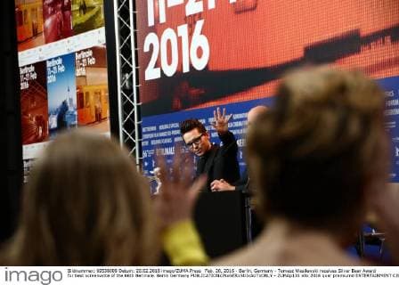 Feb. 20, 2016 - Berlin, Germany - Tomasz Wasilewski receives Silver Bear Award for best screenwrite of the 66th Berlinale. Berlin Germany - ZUMAp133