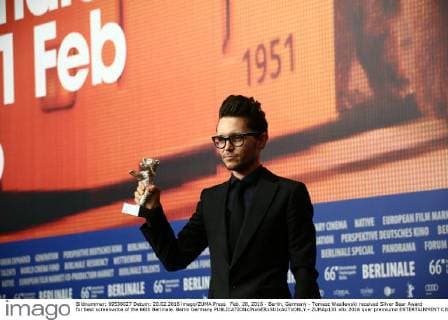 Feb. 20, 2016 - Berlin, Germany - Tomasz Wasilewski received Silver Bear Award for best screenwrite of the 66th Berlinale. Berlin Germany - ZUMAp133