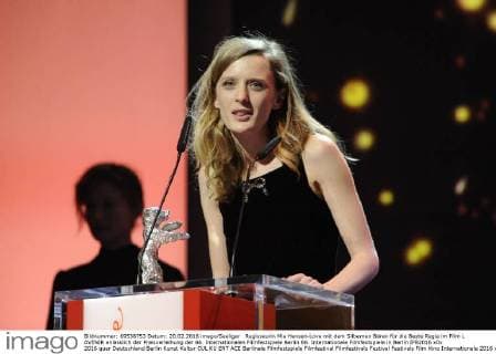 Regisseurin Mia Hansen-Love mit dem Silbernen Bären für die Beste Regie im Film L AVENIR anlässlich der Preisverleihung der 66. Internationalen Filmfestspiele Berlin 66. Internationale Filmfestspiele in Berlin IFB2016