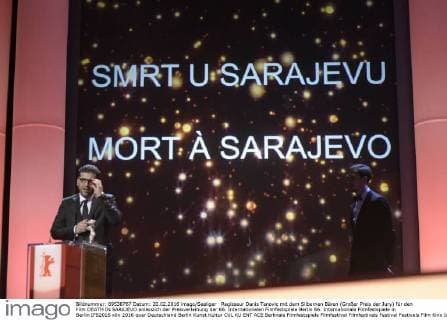 Regisseur Danis Tanovic mit dem Silbernen Bären (Großer Preis der Jury) für den Film DEATH IN SARAJEVO anlässlich der Preisverleihung der 66. Internationalen Filmfestspiele Berlin 66. Internationale Filmfestspiele in Berlin IFB2016