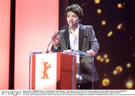 Regisseurin Leonor Teles mit Goldenen Bären für den Besten Kurzfilm BALLADE DER BATRACHIA anlässlich der Preisverleihung der 66. Internationalen Filmfestspiele Berlin 66. Internationale Filmfestspiele in Berlin IFB2016