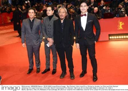 Paul Soriano, John Lloyd Cruz, Philippine director Lav Diaz and Piolo Pascual attending the Award Ceremony of the 66th Berlin International Film Festival Berlinale 2016 at Berlinale Palast on February 20, 2016 in Berlin, Germany. Foto:xC.xNiehausx xFuturexImage