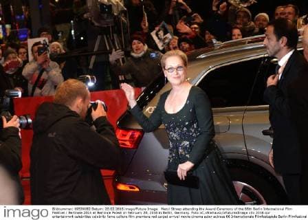 Meryl Streep attending the Award Ceremony of the 66th Berlin International Film Festival Berlinale 2016 at Berlinale Palast on February 20, 2016 in Berlin, Germany. Foto:xC.xNiehausx xFuturexImage