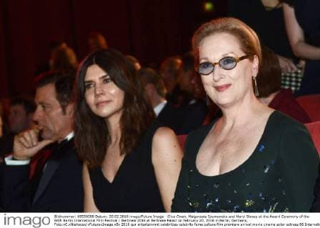 Clive Owen, Malgorzata Szumowska and Meryl Streep at the Award Ceremony of the 66th Berlin International Film Festival Berlinale 2016 at Berlinale Palast on February 20, 2016 in Berlin, Germany. Foto:xC.xNiehausx xFuturexImage