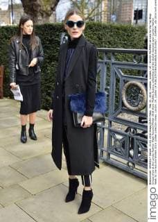 Feb. 21, 2016 - London, London, UK - OLIVIA PALMERO arrivals for the Top Shop Unique show at the London Fashion Week Autumn Winter 2016 show. Models, buyers, celebrities and the stylish descend upon London Fashion Week for the Autumn Winters 2016 clothes collection shows. London, UK. London UK  - ZUMAl94_