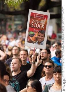 Feb. 21, 2016 - Sydney, NSW, Australia - Protesters on the march up Elizabeth Street on their way to Hyde Park. Sydney Australia - ZUMAp133