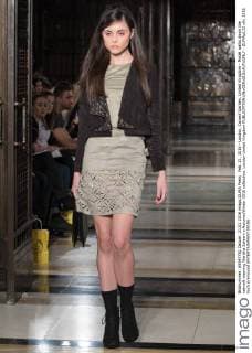 Feb. 21, 2016 - London, Covent Garden, United Kingdom - Model walks down the catwalk wearing Wardha Saleem s Autumn Winter 2016 collection. London United Kingdom - ZUMAp133