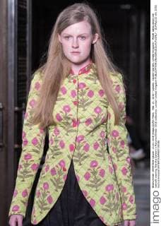 Feb. 21, 2016 - London, Covent Garden, United Kingdom - Model walks down the catwalk wearing Wardha Saleem s Autumn Winter 2016 collection. London United Kingdom - ZUMAp133