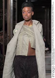Feb. 21, 2016 - London, Covent Garden, United Kingdom - Model walks down the catwalk wearing Wardha Saleem s Autumn Winter 2016 collection. London United Kingdom - ZUMAp133