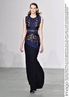 Feb. 22, 2016 - London, London, UK - Model on the catwalk at the ANTONIO BERARDI Autumn Winter 2016 show. Models, buyers, celebrities and the stylish descend upon London Fashion Week for the Autumn Winters 2016 clothes collection shows. London, UK. London UK  - ZUMAl94_