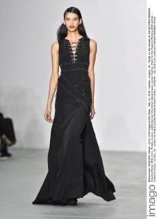 Feb. 22, 2016 - London, London, UK - Model on the catwalk at the ANTONIO BERARDI Autumn Winter 2016 show. Models, buyers, celebrities and the stylish descend upon London Fashion Week for the Autumn Winters 2016 clothes collection shows. London, UK. London UK  - ZUMAl94_