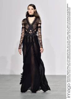 Feb. 22, 2016 - London, London, UK - Model on the catwalk at the ANTONIO BERARDI Autumn Winter 2016 show. Models, buyers, celebrities and the stylish descend upon London Fashion Week for the Autumn Winters 2016 clothes collection shows. London, UK. London UK  - ZUMAl94_