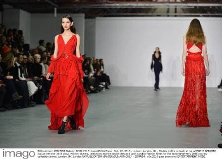 Feb. 22, 2016 - London, London, UK - Models on the catwalk at the ANTONIO BERARDI Autumn Winter 2016 show. Models, buyers, celebrities and the stylish descend upon London Fashion Week for the Autumn Winters 2016 clothes collection shows. London, UK. London UK  - ZUMAl94_