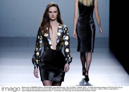 Feb. 22, 2016 - Madrid, Spain - A model showcases designs by The 2nd Skin Co on the runway at the 2nd Skin Co show during Madrid Fashion Week Fall Winter 2016 17 at Ifema on 22 February , 2016 in Madrid, Spain Madrid Spain  - ZUMAn230