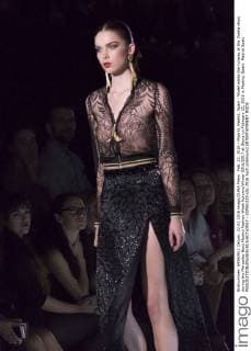 Feb. 22, 2016 - Madrid, Madrid, Spain - Model walks the runway at the Varela show during the Mercedes-Benz Madrid Fashion Week Autumn Winter 2016 2017 at Ifema on February 22, 2016 in Madrid, Spain. Madrid Spain  - ZUMAn230