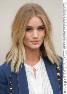 English model Rosie Huntington-Whiteley attending the Burberry Prorsum Womenswear A W 2016 on West Albert Lawn in Kensington Gardens, London. FEBRUARY 22nd 2016  PTYx16459