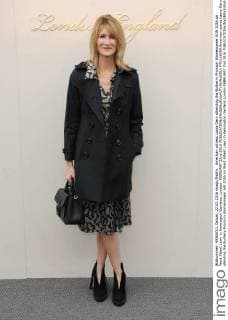 American actress Laura Dern attending the Burberry Prorsum Womenswear A W 2016 on West Albert Lawn in Kensington Gardens, London. FEBRUARY 22nd 2016  PTYx16459