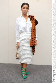English singer-songwriter Lianne La Havas attending the Burberry Prorsum Womenswear A W 2016 on West Albert Lawn in Kensington Gardens, London. FEBRUARY 22nd 2016  PTYx16459