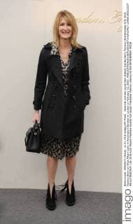 American actress Laura Dern attends the Burberry Prorsum Womenswear A W 2016 Fashion Show on West Albert Lawn in Kensington Gardens in London on February 22, 2016.  LON20160222217 PAULxTREADWAY
