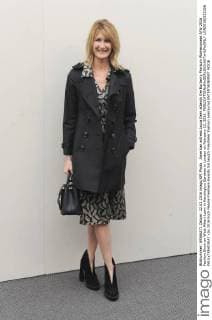 American actress Laura Dern attends the Burberry Prorsum Womenswear A W 2016 Fashion Show on West Albert Lawn in Kensington Gardens in London on February 22, 2016.  LON20160222226 PAULxTREADWAY