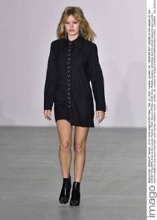 Feb. 23, 2016 - London, London, UK - GEORGIA MAY JAGGER on the catwalk for the ASHLEY WILLIAMS show at the London Fashion Week Autumn Winter 2016 show. Models, buyers, celebrities and the stylish descend upon London Fashion Week for the Autumn Winters 2016 clothes collection shows. London, UK. London UK  - ZUMAl94_