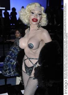 Milan Woman s Fashion Week Fall Winter 2016 2017 Milan Fashion Week, Autumn Winter 2016 2017. Fausto Puglisi frontrow Pictured: Amanda Lepore  RiccardoxGiordano fotosicki