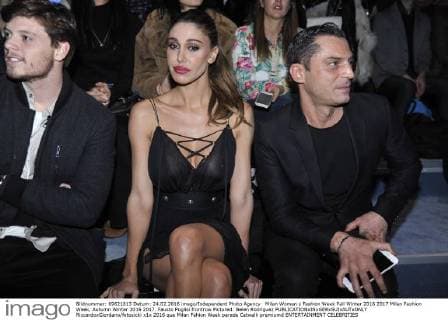 Milan Woman s Fashion Week Fall Winter 2016 2017 Milan Fashion Week, Autumn Winter 2016 2017. Fausto Puglisi frontrow Pictured: Belen Rodriguez  RiccardoxGiordano fotosicki