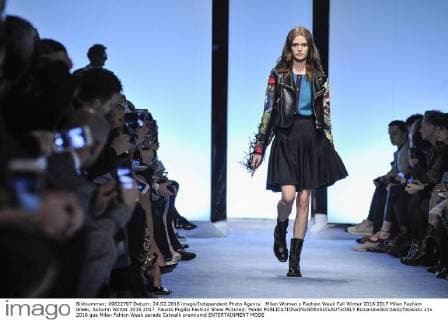 Milan Woman s Fashion Week Fall Winter 2016 2017 Milan Fashion Week, Autumn Winter 2016 2017. Fausto Puglisi Fashion Show Pictured: Model  RiccardoxGiordano fotosicki