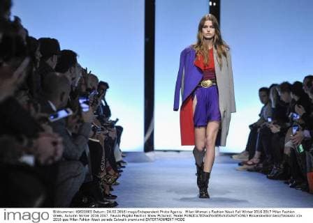 Milan Woman s Fashion Week Fall Winter 2016 2017 Milan Fashion Week, Autumn Winter 2016 2017. Fausto Puglisi Fashion Show Pictured: Model  RiccardoxGiordano fotosicki