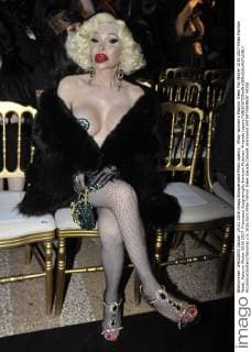 Milan Woman s Fashion Week Fall Winter 2016 2017 Milan Fashion Week, Autumn Winter 2016 2017. Francesco Scognamiglio frontrow Pictured: Amanda Lepore  RiccardoxGiordano fotosicki