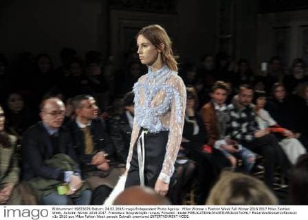 Milan Woman s Fashion Week Fall Winter 2016 2017 Milan Fashion Week, Autumn Winter 2016 2017. Francesco Scognamiglio runway Pictured: model  RiccardoxGiordano fotosicki