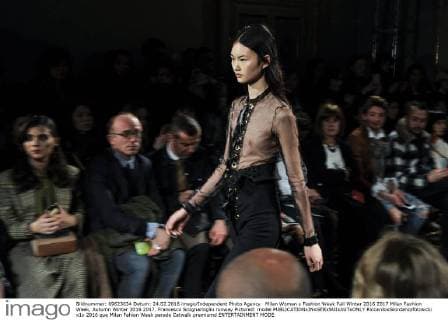 Milan Woman s Fashion Week Fall Winter 2016 2017 Milan Fashion Week, Autumn Winter 2016 2017. Francesco Scognamiglio runway Pictured: model  RiccardoxGiordano fotosicki