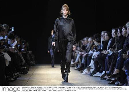 Milan Woman s Fashion Week Fall Winter 2016 2017 Milan Fashion Week, Autumn Winter 2016 2017. Costume National Fashionshow Pictured: model  RiccardoxGiordano fotosicki