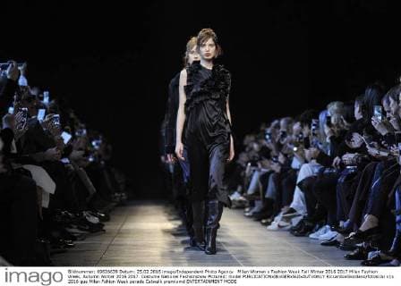 Milan Woman s Fashion Week Fall Winter 2016 2017 Milan Fashion Week, Autumn Winter 2016 2017. Costume National Fashionshow Pictured: model  RiccardoxGiordano fotosicki