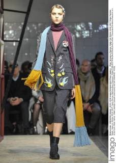Milan Woman s Fashion Week Fall Winter 2016 2017 Milan Fashion Week, Autumn Winter 2016 2017. Isola Marras fashionshow Pictured: Model  RiccardoxGiordano fotosicki