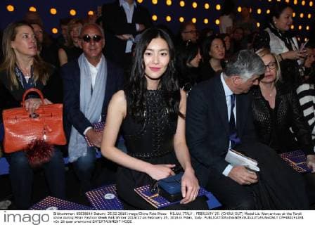 MILAN, ITALY - FEBRUARY 25: (CHINA OUT) Model Liu Wen arrives at the Fendi show during Milan Fashion Week Fall Winter 2016 17 on February 25, 2016 in Milan, Italy.  CFP480191831